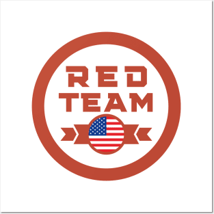 Cybersecurity Red Team USA Gamification Badge CTF Posters and Art